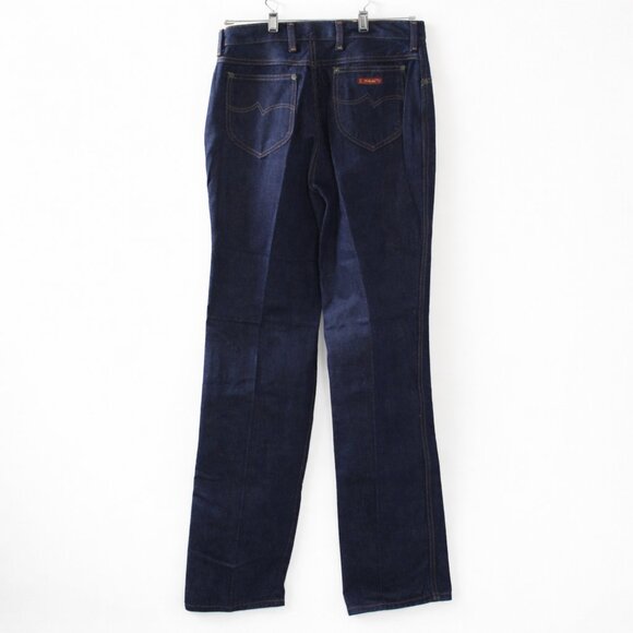 Vintage Wrangler Womens Size 16 High‑Rise Straight Leg Jeans Medium Blue Denim - Picture 7 of 9